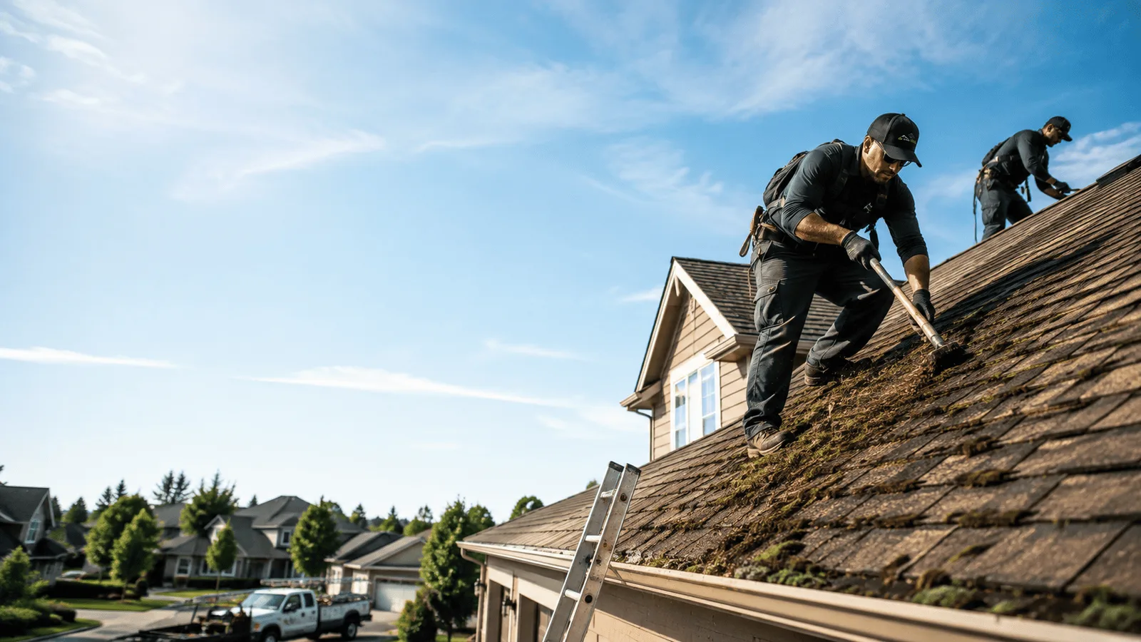 Roof Moss Removal in Mount Auburn, IL near me
